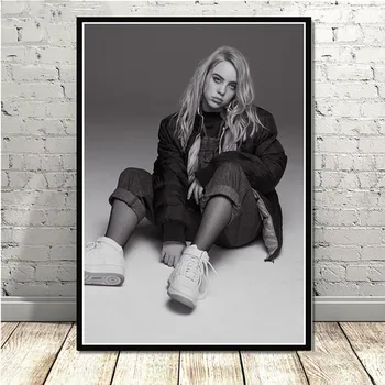 

Wall Art HD Print Billy Eilish Music Singer Pop Star Painting Nordic Poster Modular Canvas Home Decor Pictures For Living Room