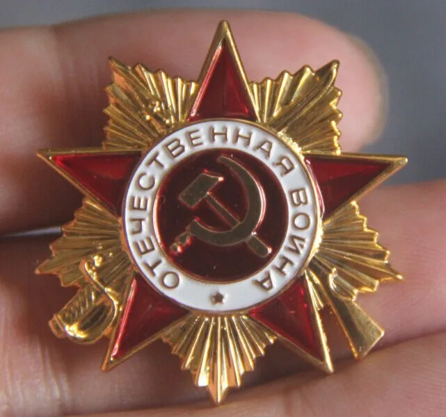 Mini Soviet Union CCCP Badge Red Star Hammer Sickle Medal USSR Russia Labor I& II Level Patriotic War Medal Brooch Pin Replica