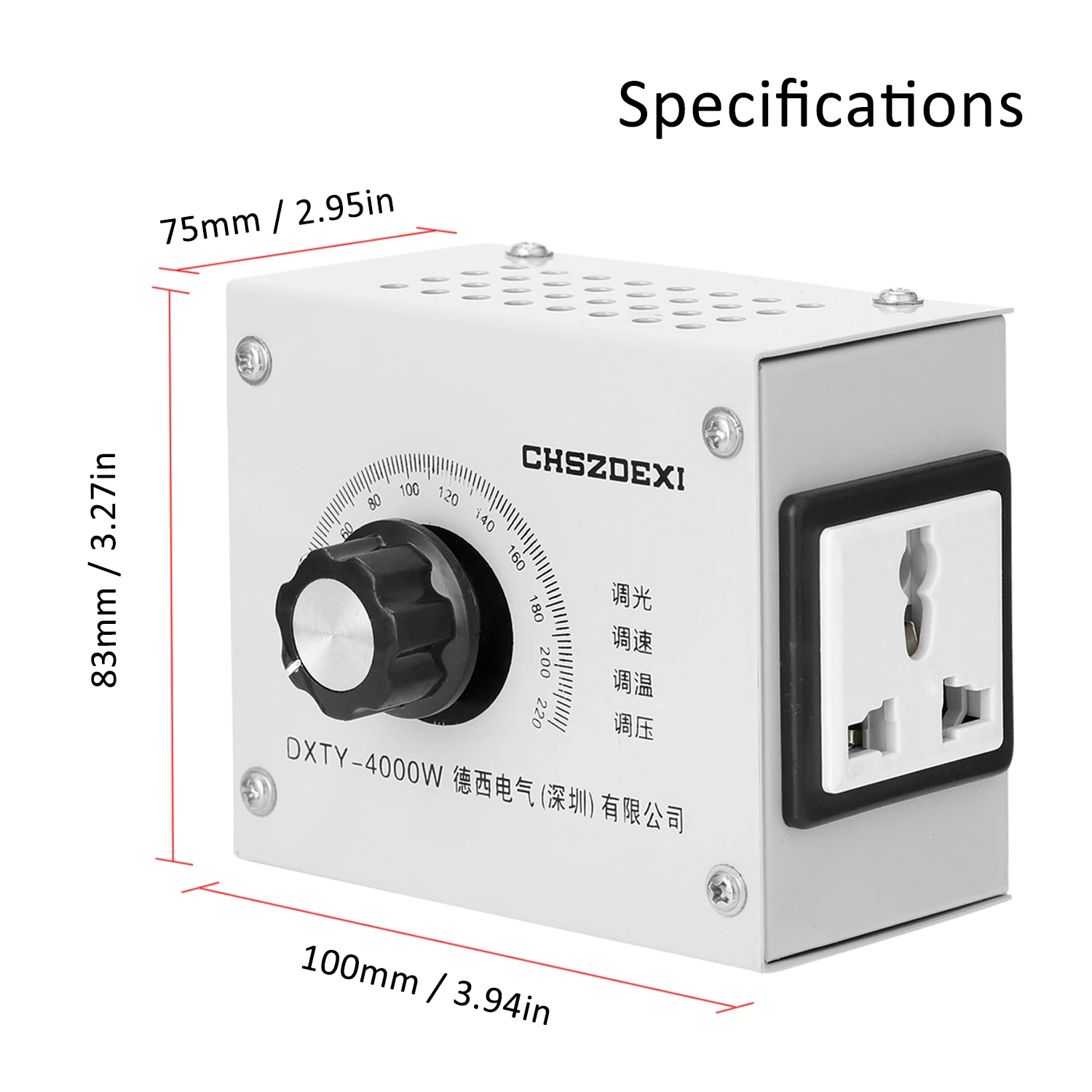 Voltage regulator portable speed temperature light voltage adjustable dimmer professional compact variable