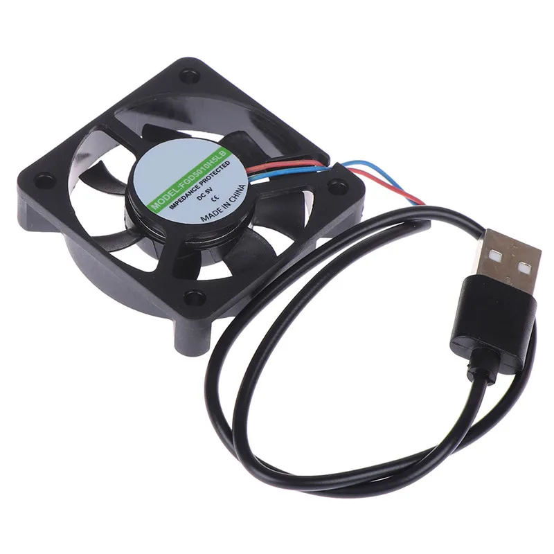 Cooling Fan 1pc 5V USB Connector PC Fan Heatsink Exhaust CPU Replacement 45cm Cable 50x50x10MM