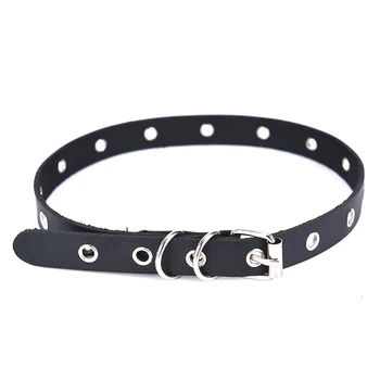 

Punk Rock Gothic Sexy PU Leather Round Spike Rivet Collar Choker Necklace Body Jewelry Birthday Party Gift