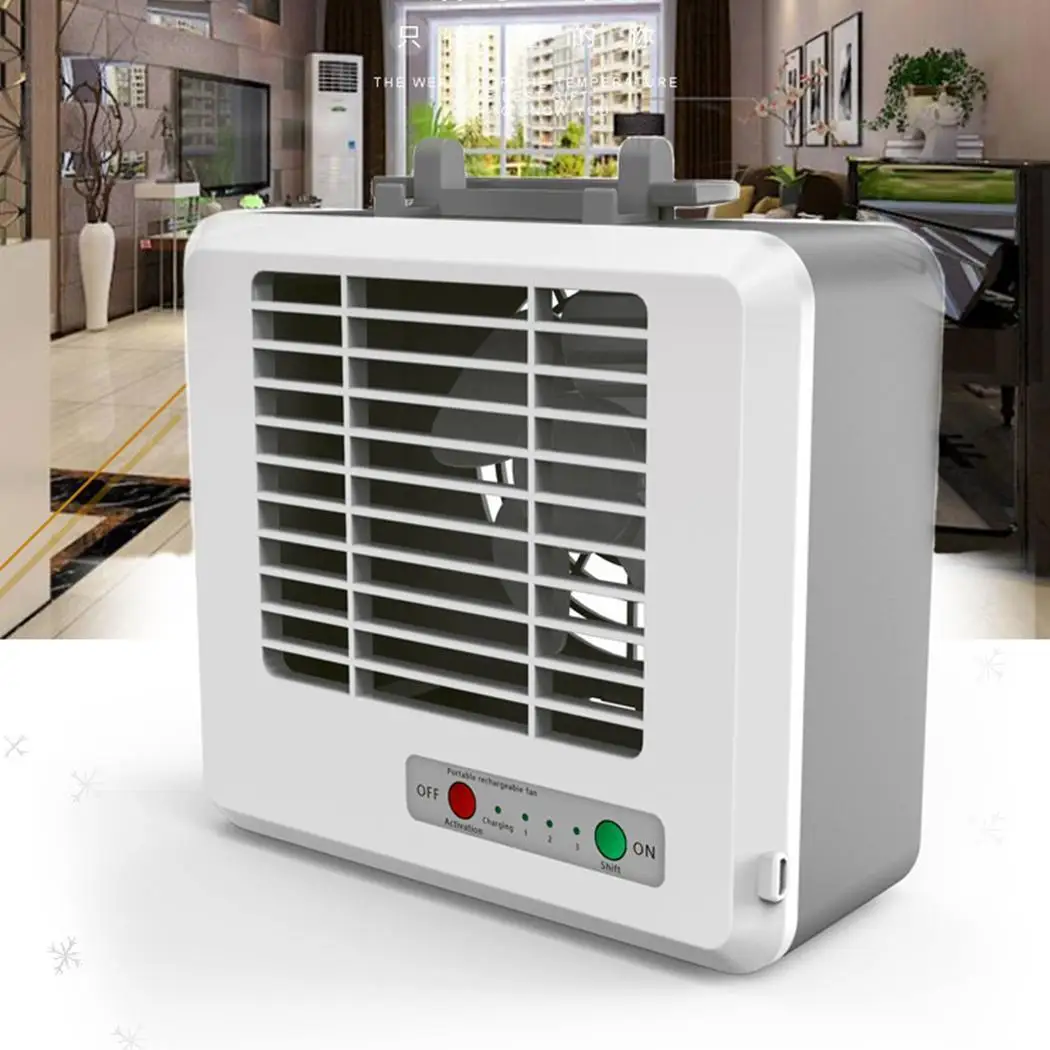 

3 Speed Air Conditioner Fan Desktop Home 2pcs 5W Office Ice Appliances Crystals Mini Speeds Cooler 110V-220V