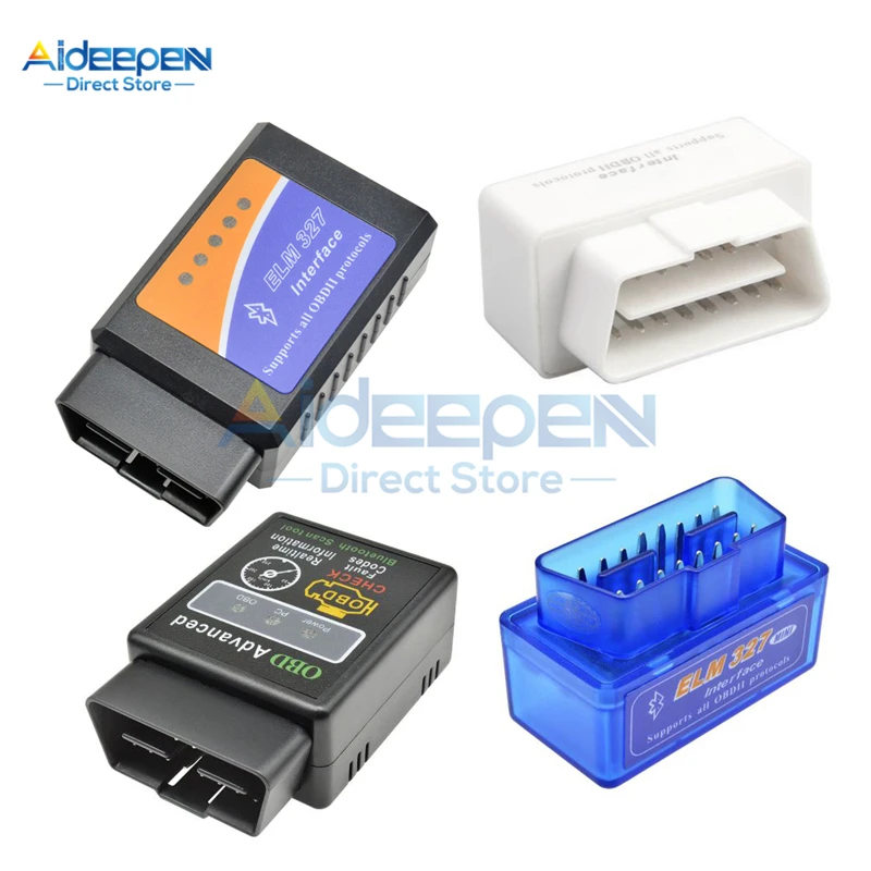 Мини ELM327 Wi-Fi Bluetooth V1.5 V2.1 OBD2 инструмент для диагностического сканирования