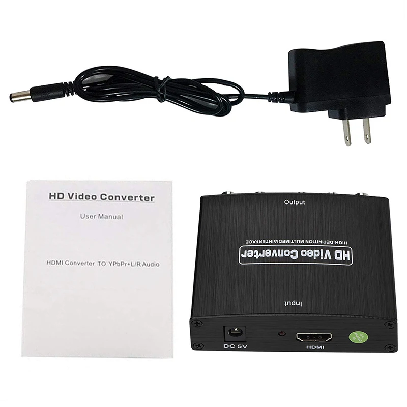 1080P HDMI к 5RCA RGB 4K компонентный YPbPr видео и R/L аудио адаптер конвертер HD tv