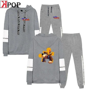 

Casual Print Banjo Kazooie Popular long sleeve hood+trousers Set Hoodies Women/Men Sweatshirt fashion Banjo Kazooie Streetwear