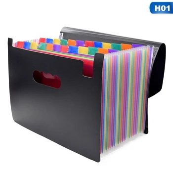

1pcs 24Layer Organ Bag File Holder Document Bag Rainbow Classification Test Papers Tool Business Expanding File Folders