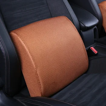 

Car Cushion Universal Auto Seat Back Support Pillow Memory Foam Auto Mesh Fabric Pillow Black Pillow Chair with Straps Black