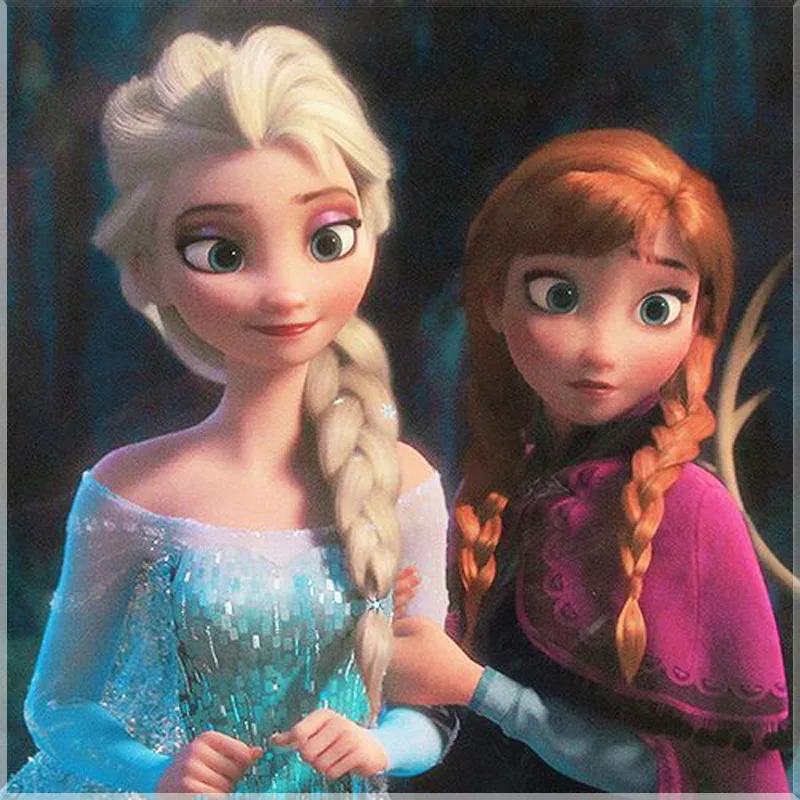 5d Diy Diamond Painting Cross Stitch Frozen Snow Queen Anna Cartoon Embroidery Cartoon Diamond Mosaic Pictures Needlework 