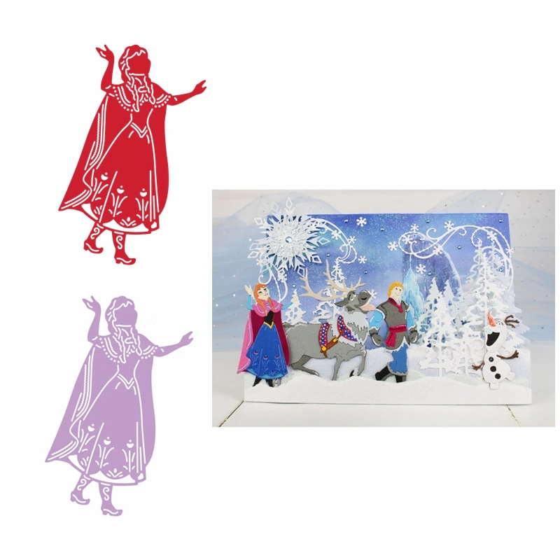 

Metal Cutting Dies Amazing Princess Look Up To The Sky Die Cuts For Card Making DIY Scrapbooking Decoration New 2019 Crafts Card