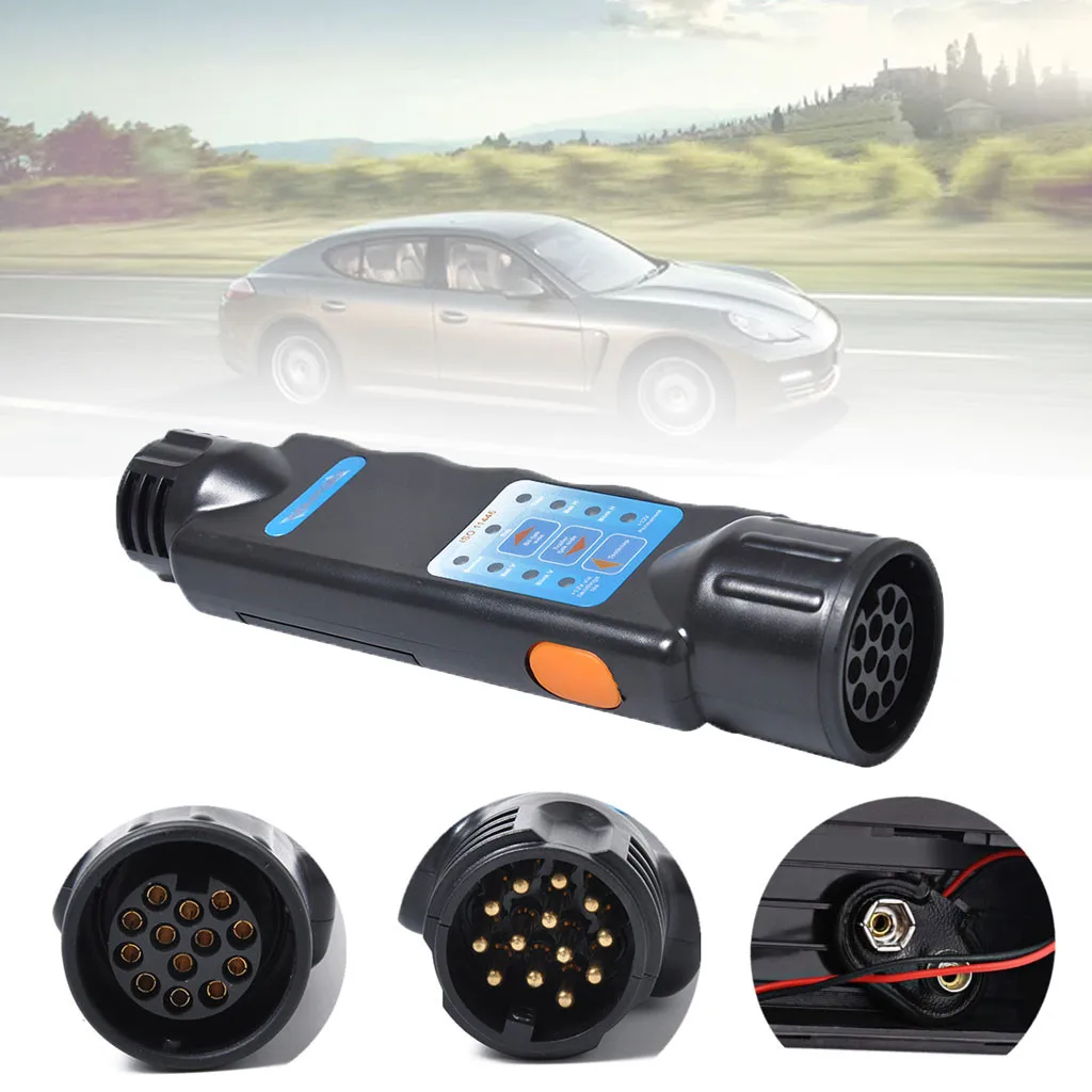 

New 13 Pin Trailer Plug Socket Connection Circuit Tester Signal Plug Socket Truck Accessories Caravan Accessories