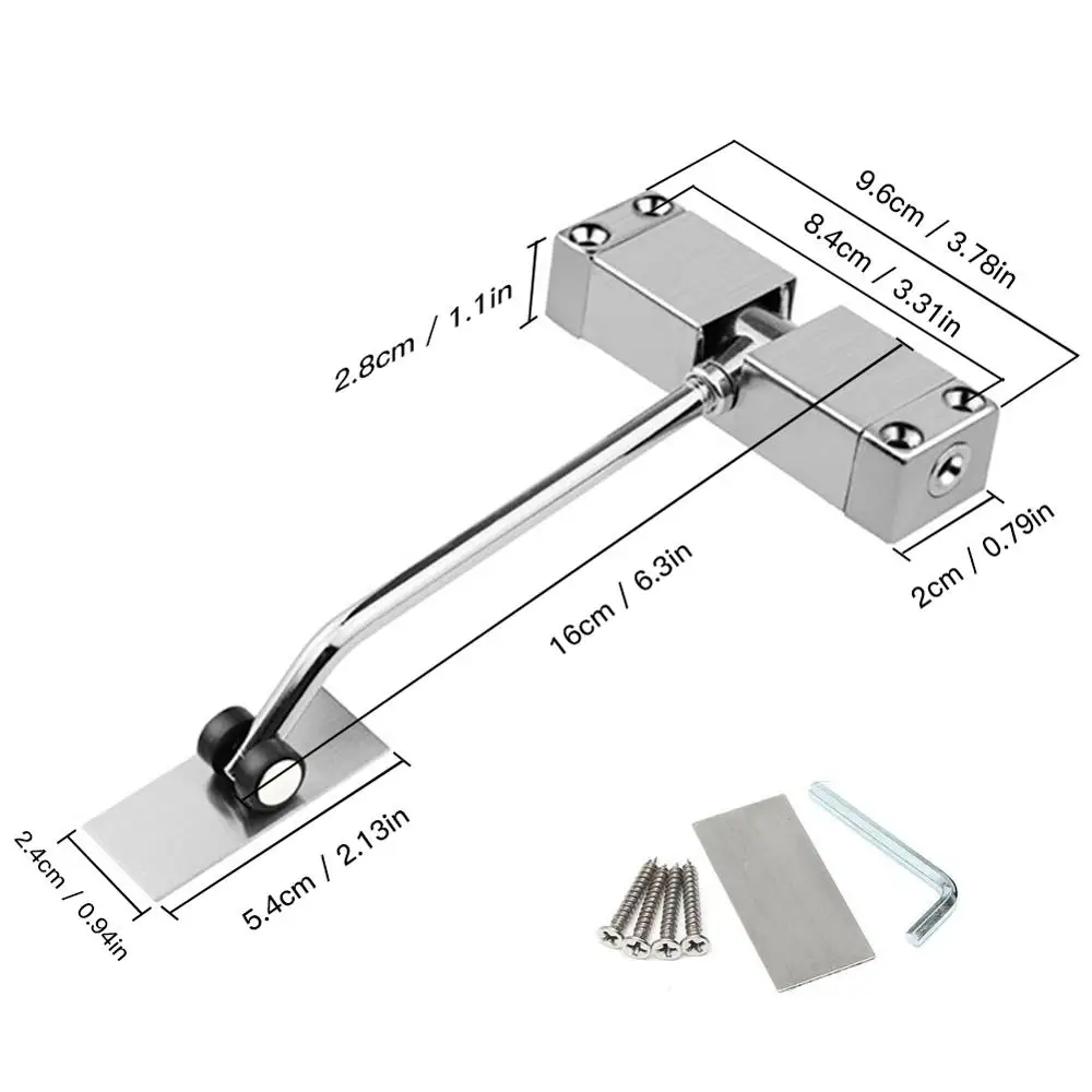 

Adjustable Automatic Strength Spring Door Closer Hinge Fire Rated Door Channel 30DC09