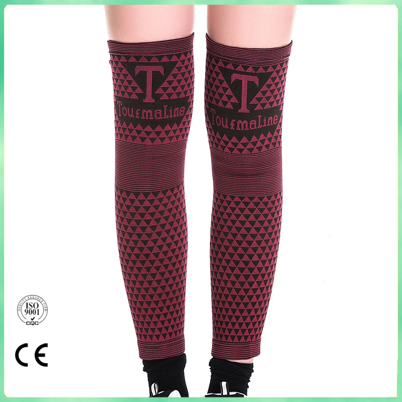 Турмалиновые черные наколенники для поддержки колена вязанные магнитные ухода