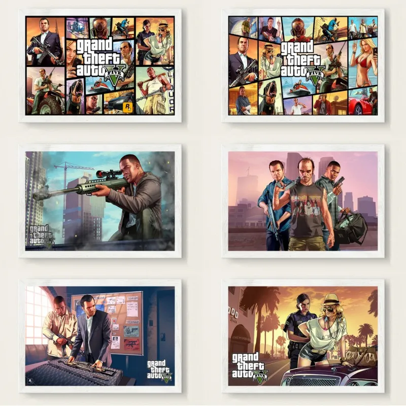 Популярный чехол для игры Grand Theft Auto 5 GTA Популярная Картина на холсте видеоигр
