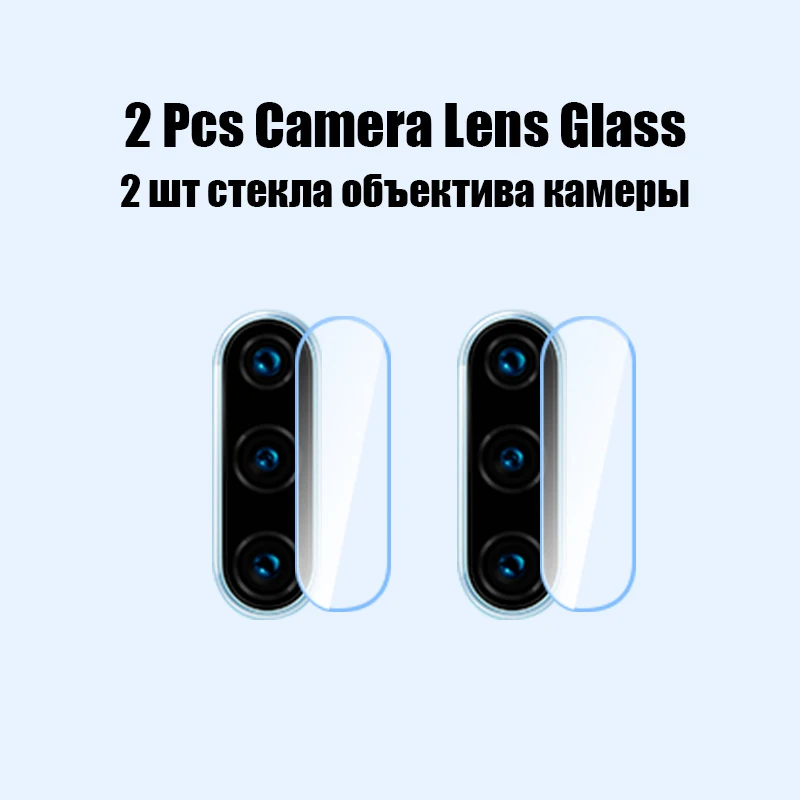 2 в 1 стекло для камеры и закаленное стекло для huawei P20 P30 Lite Защита экрана для huawei mate 20 30 Pro Psmart стекло - Цвет: 2 Pcs Camera Glass
