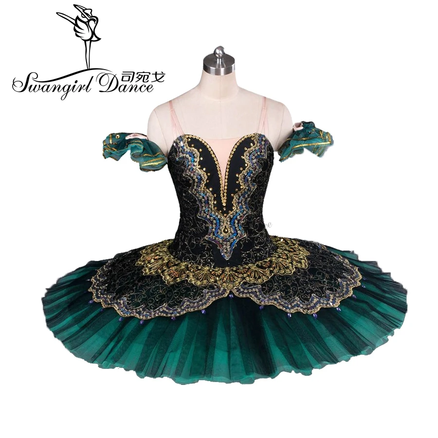 adult-black-green-la-esmeralda-ballet-tutu-performance-professional-classical-ballet-tutus-girls-pancake-tutu-nutcrackerbt8941