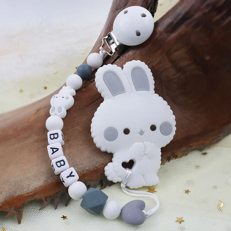 Best Offers Pacifier-Chain Silicone Personalized Beads Tooth-Gel-Chain Baby Name Pendant Molar bVnG9orXn