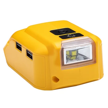 

DCB090 Suitable for Dewalt 12V18V Lithium Battery Power Tool Charger Dual USB with 3W Lamp