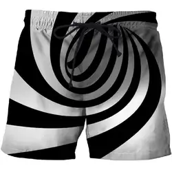 Новые черно-белые пляжные шорты с принтом зебры 3d Masculino Homme мужские короткие быстросохнущие купальники повседневные пляжные шорты забавные