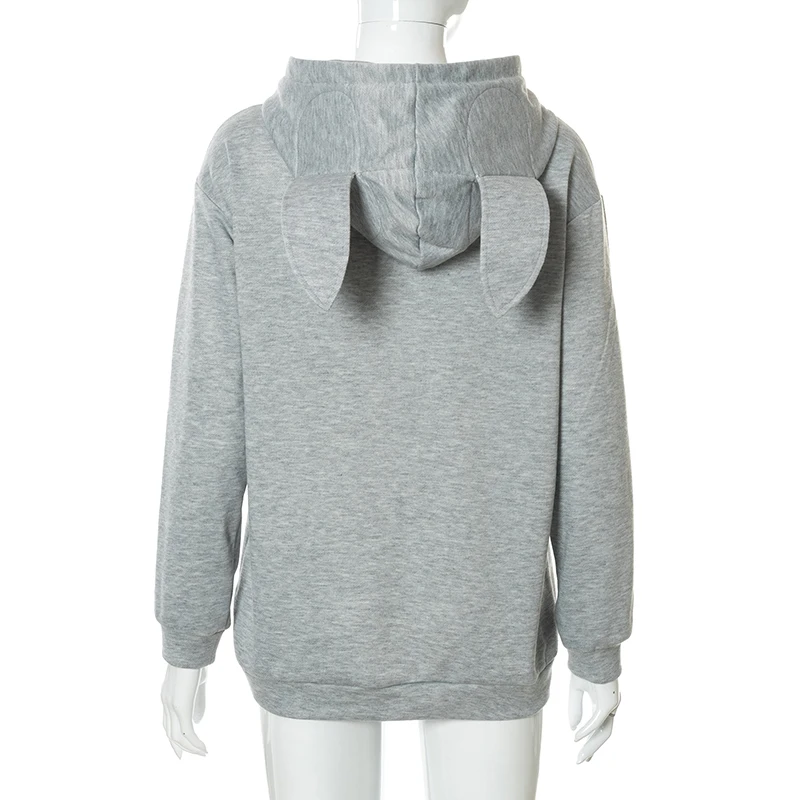 Waliicorners Loose Casual Sweet Cute Preppy Student Sweatshirts Long Sleeve Warm Rabbit Ear Hooded Pullovers 12 H3d1e181565f64bed9ed947f74d7547ceq