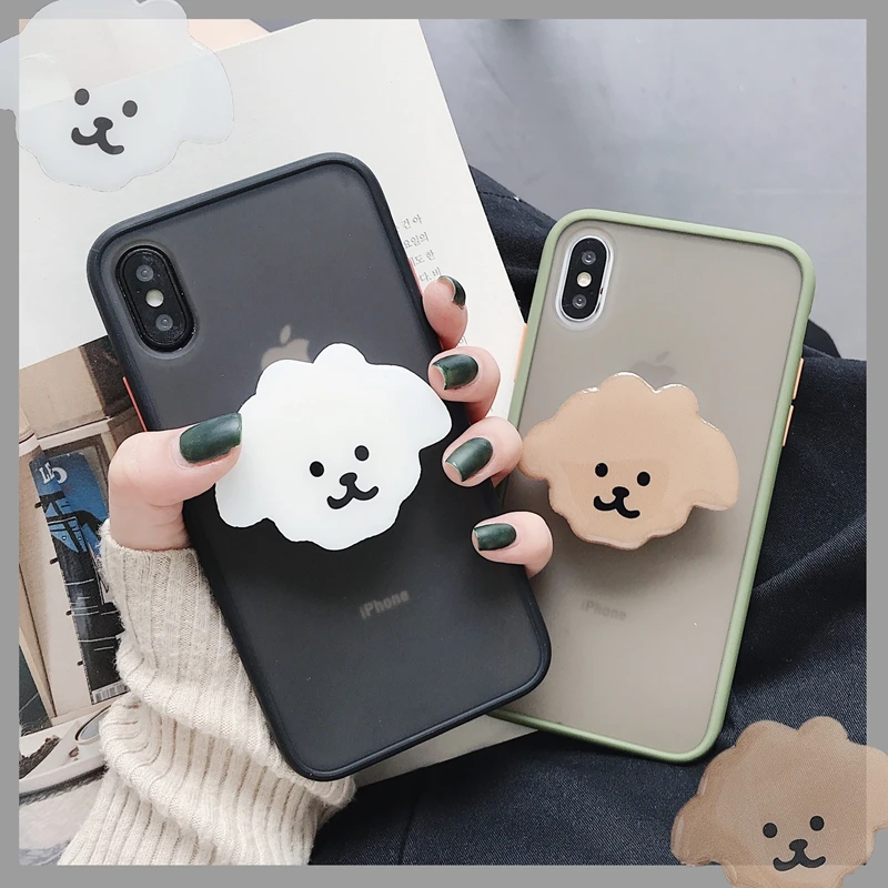 Пластиковый чехол-подставка с изображением собаки для iPhone 11 Pro Max 12 X XR XS 6 6S 7 Plus 8 SE
