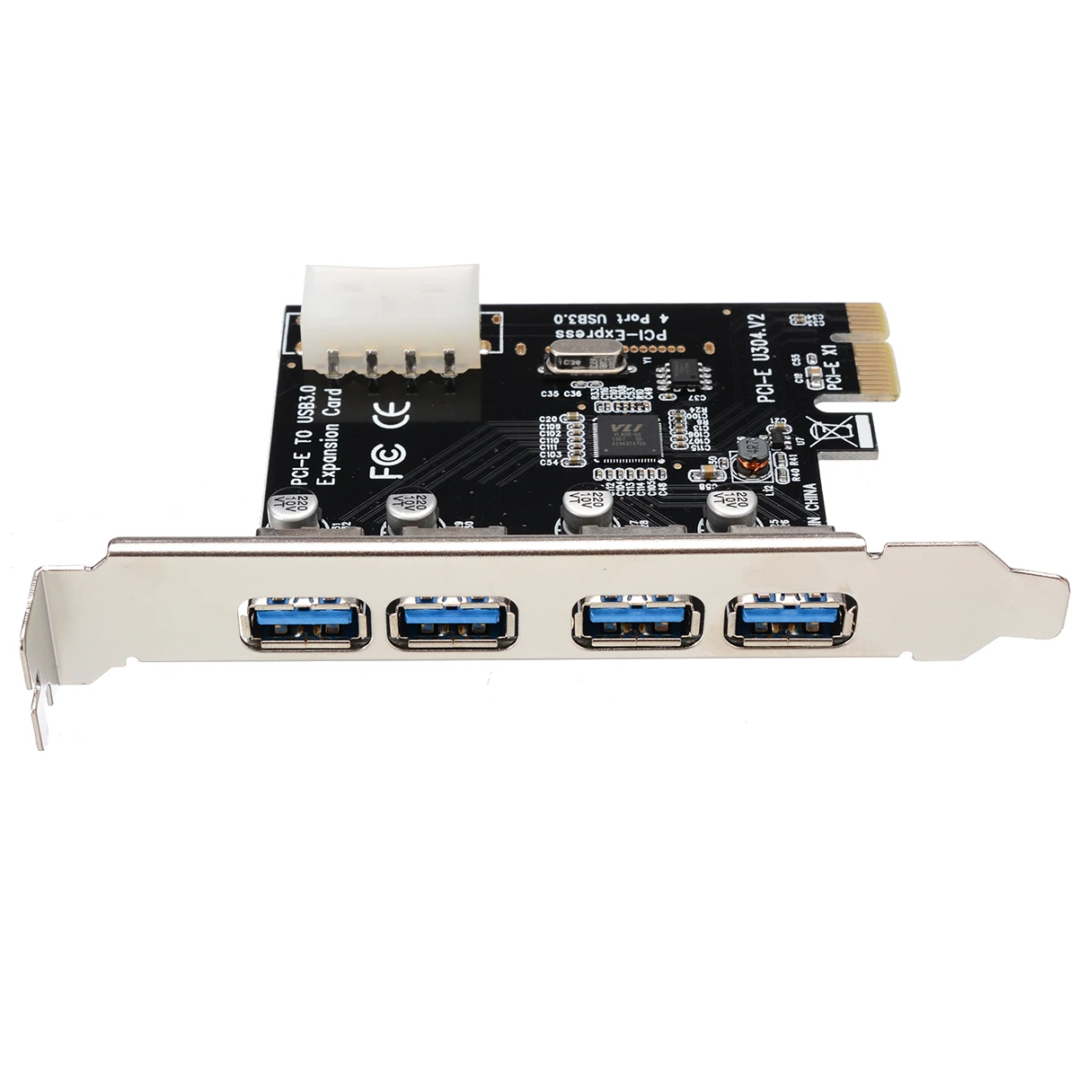 4 порта PCI-E Адаптеры Высокое качество PCI-E к USB 3,0 концентратор PCI Express карта расширения адаптер 5 Гбит/с скорость 4-контактный разъем питания