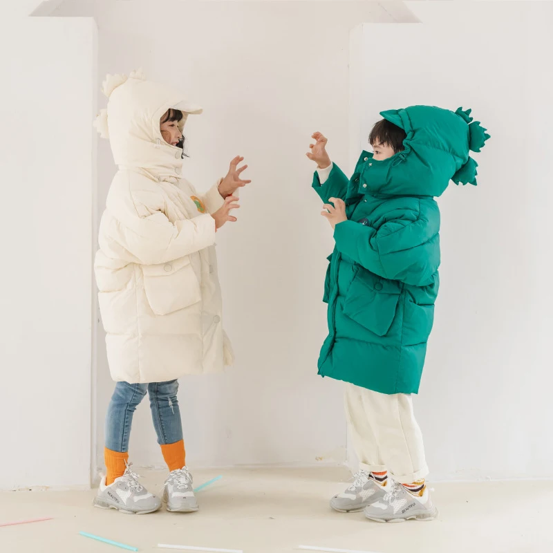 INPEPNOW Dinosaur Children's Down Jacket for Girls Winter Coat Kids Down& Parkas for Boy Winter Coats Baby Girls Clothes