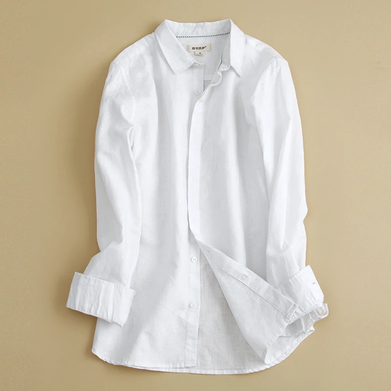 

2020 Autumn New Men's Cotton Linen Long-sleeved Shirt Fashion Casual High Quality Slim Fit Solid Color Shirt Male Brand Clothes