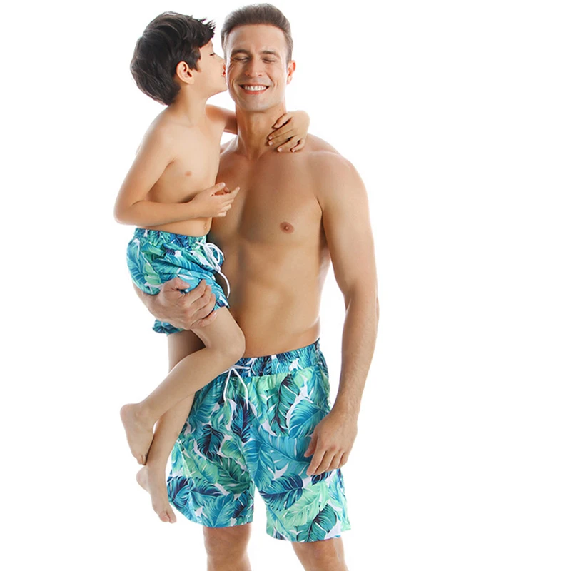 Bañador familiar a juego para niños, pantalones cortos, ropa de familia, traje de baño, playa, verano, 2020