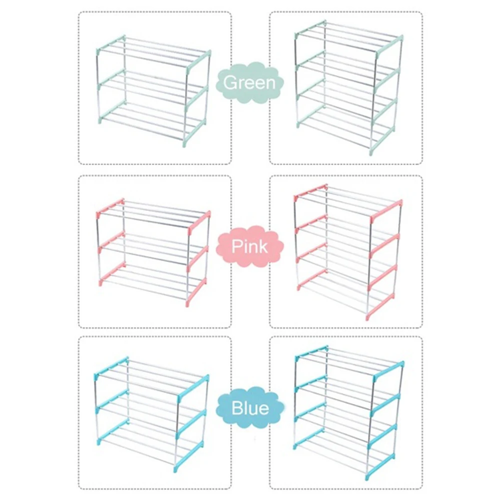 3/4 слоев стеллаж для хранения обуви из нержавеющей стали полка для хранения вещей шкаф с ящиками держатель полки Держатели для обуви Домашний Органайзер