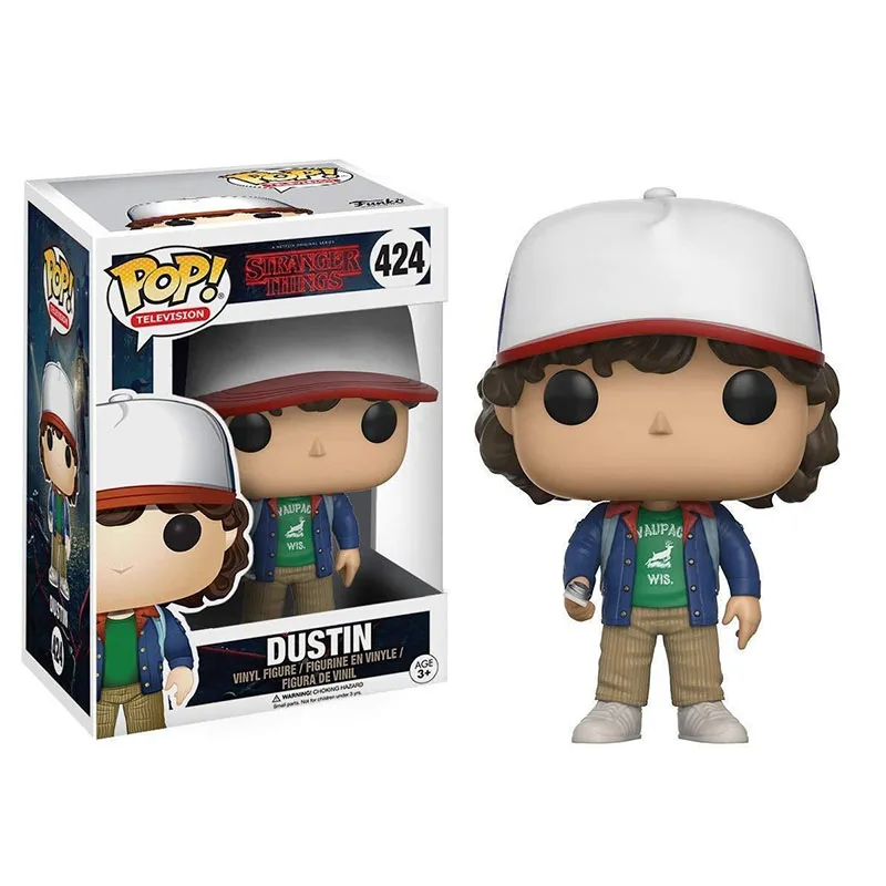 Funko Pop Stranger Things Виниловая фигурка куклы Дастин#424 JOYCE#436 Оригинальная фигурка горячие подарки игрушки для детей - Цвет: with retail box