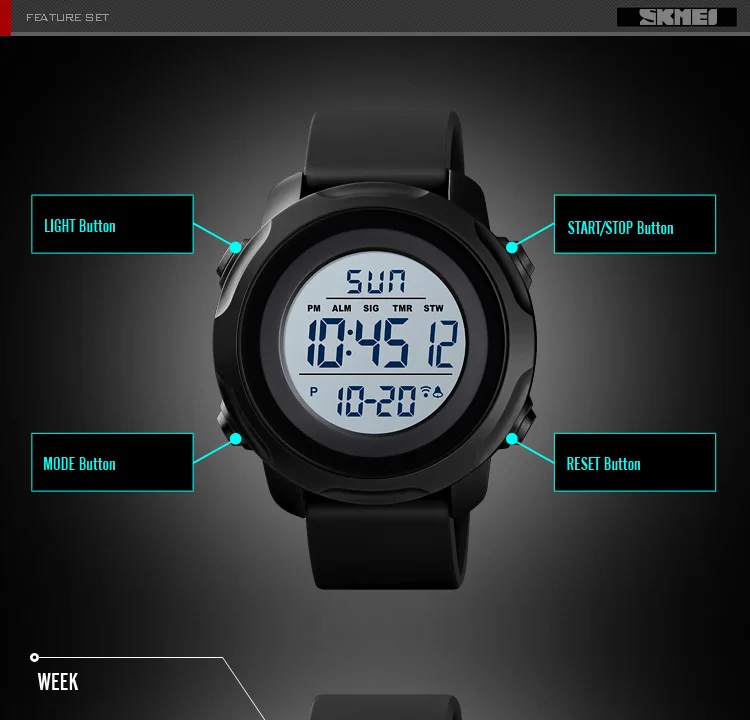 SKMEI мужские часы для улицы Chronograp Будильник спортивные часы мужские электронные цифровые наручные часы 50 м водонепроницаемые часы Montre homme