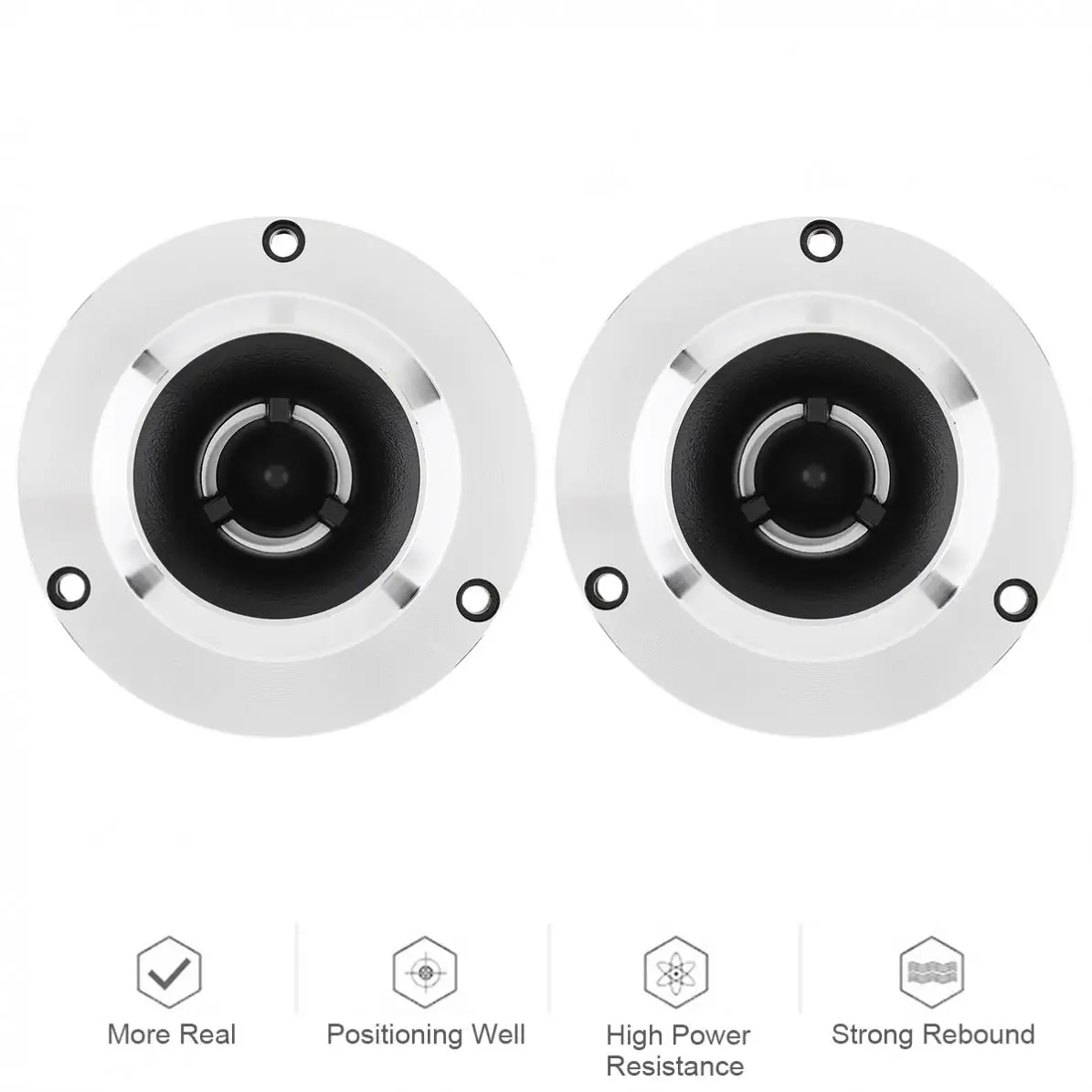 

2pcs 4Inch 1500W Titanium Bullet Tweeter with Capacitor for Vehicle Auto Cars Stereo Modified New