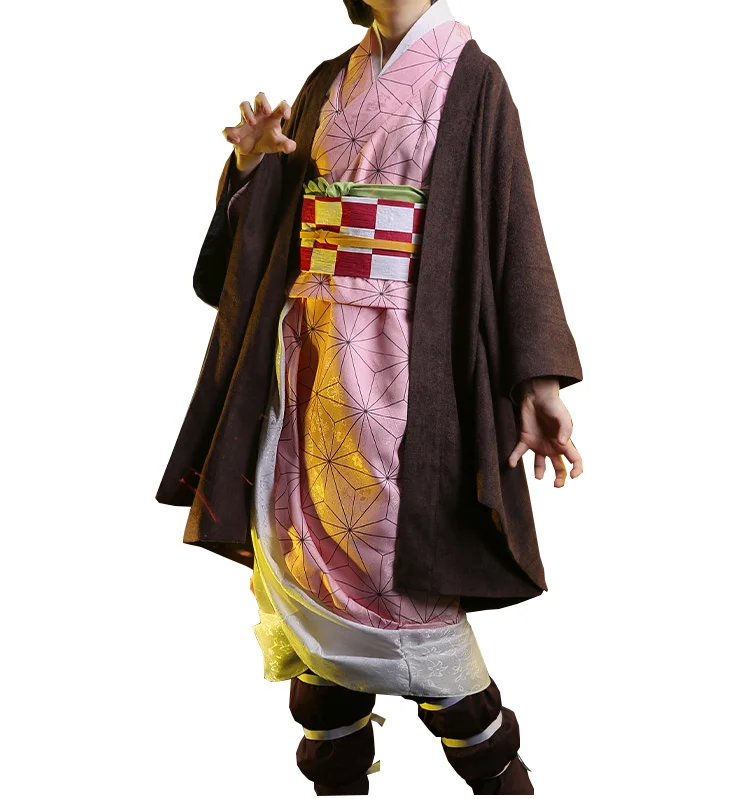 C1 Full Set Demon Slayer: Kimetsu no Yaiba Kamado Nezuko Kamado Tanjirou Agatsuma Zenitsu Tomioka Giyuu костюм аниме косплей костюм на Хэллоуин - Цвет: C1 Full Set