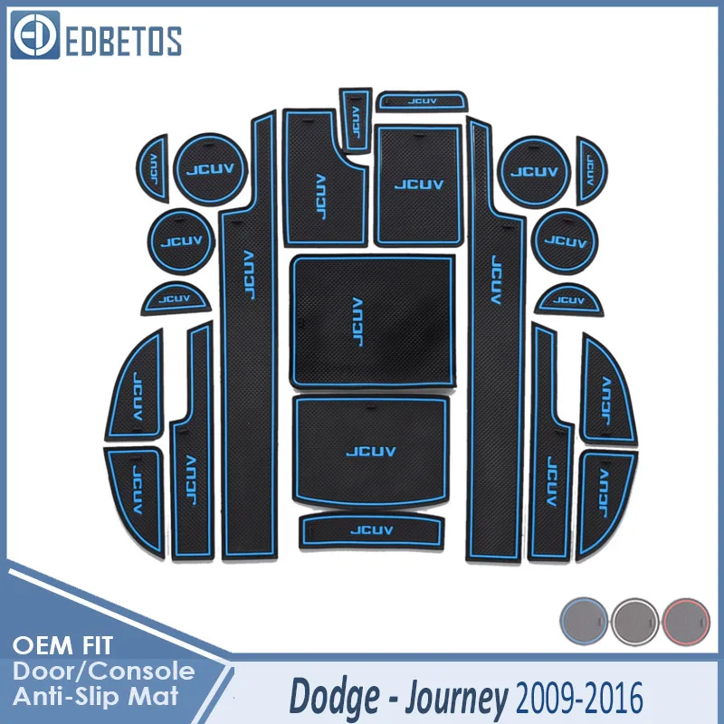 

Door Groove Mat For Dodge Journey JC Fiat Freemont 2009-2016 SRT RT Accessories Anti-Slip Mat Gate Slot Coaster Car Interiors