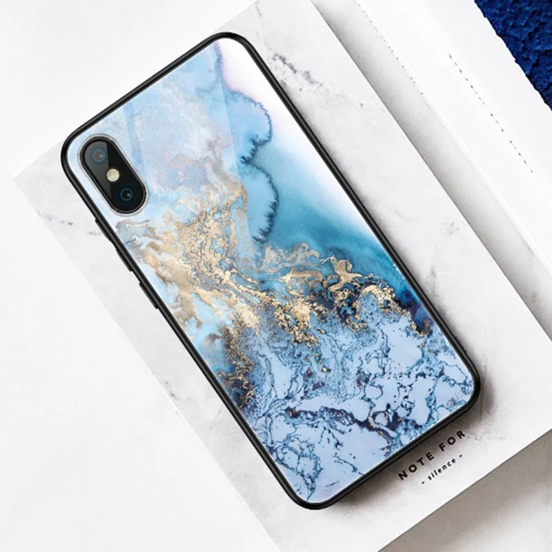 Marble Luxury Glass Case For iPhone X XR XS MAX Coque 9H Tempered Back Cover Phone 11 Pro Max 6 6S S 7 8 Plus | Мобильные телефоны