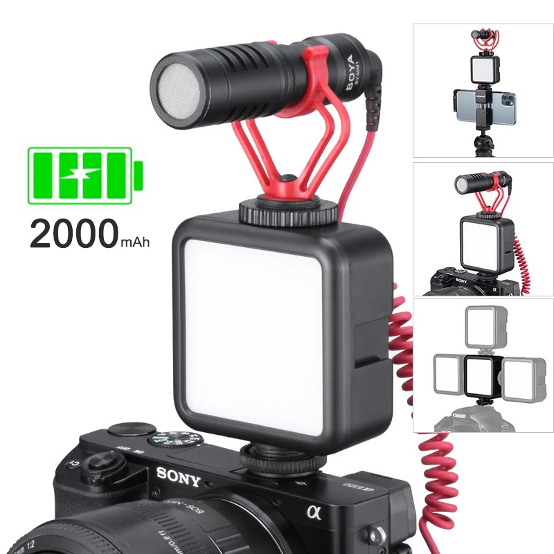 

Ulanzi VL-49 Ultra Bright 6W Vlog Mini LED Video Light Bulit-in Battery 2000mAh CRI 95 Dimmable Fill Light Photography Lighting