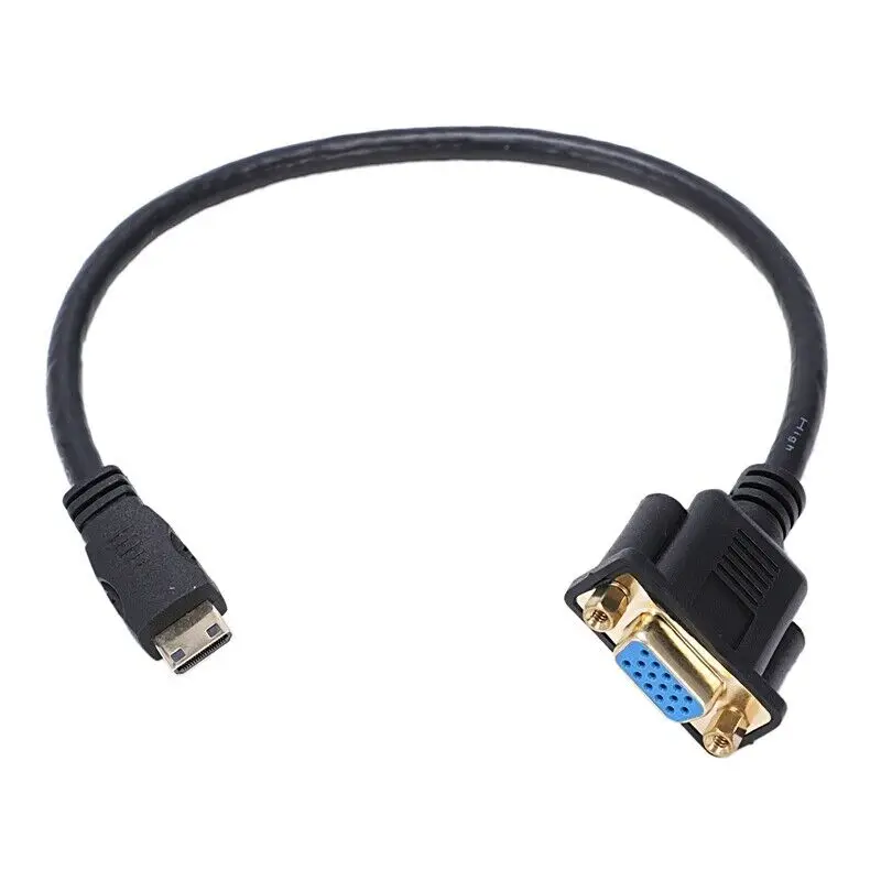 

2 шт., переходник для кабеля MINI HDMI штекер-VGA разъем M/F 1080P
