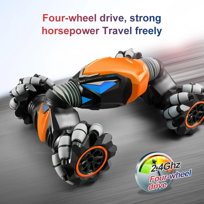 4WD RC Car Radio Control Stunt Car Gesture Induction Twisting Off-Road Vehicle Toy Music Drift High Speed Climbing RC Car Gift 6