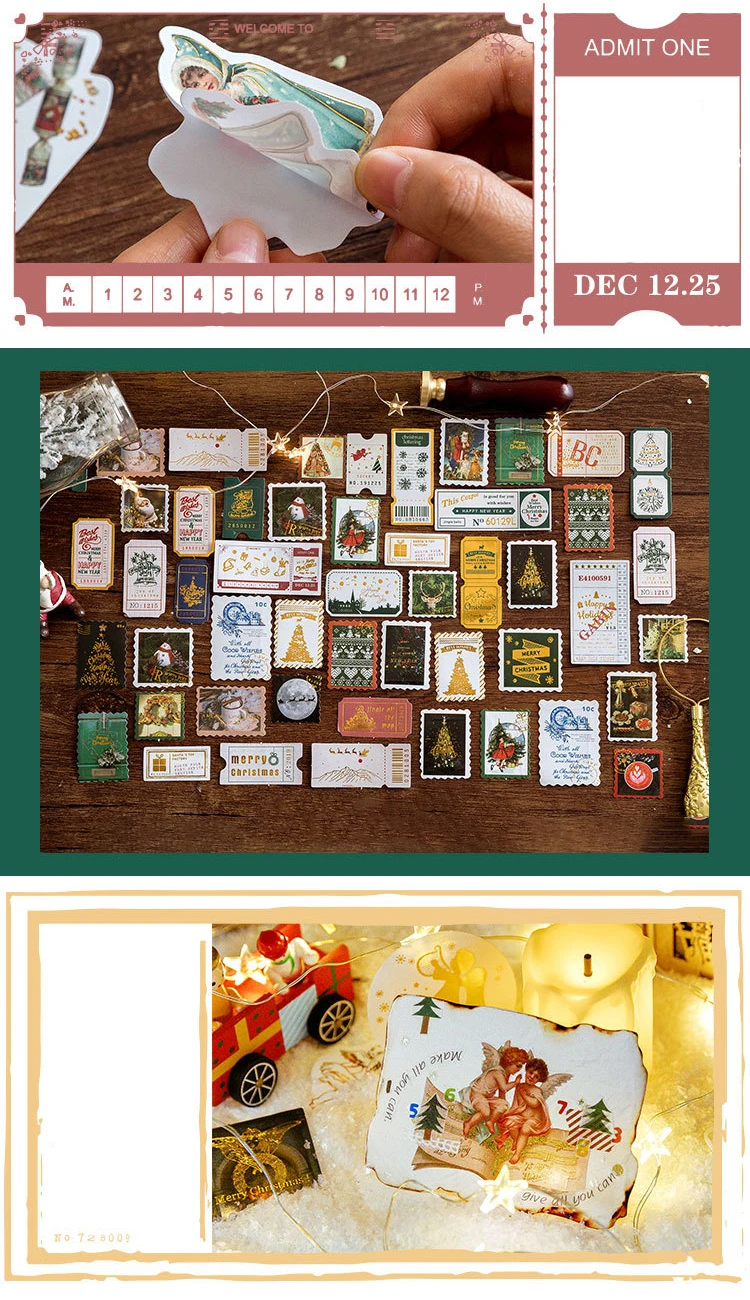40 шт./упак. Kawaii милый Рождественский зимний Снежный маркер стикер планировщик канцелярские наклейки для записной книжки Скрапбукинг пуля журнал sl2163