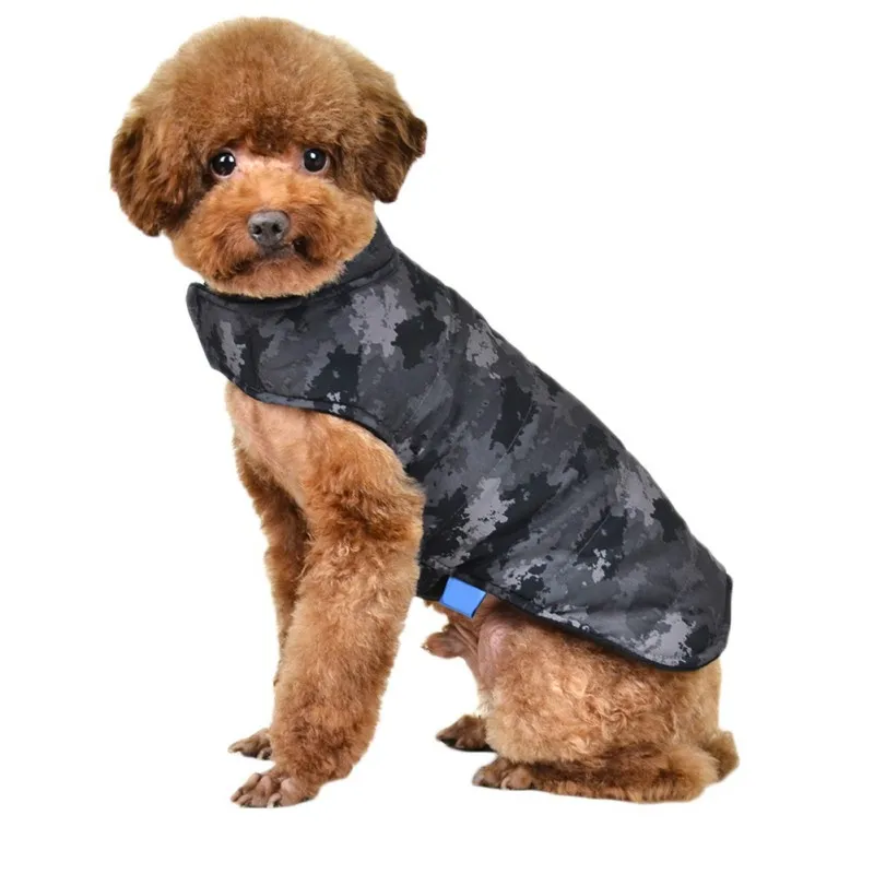 Pet Autumn Winter European America Style Camouflage Clothes Simple Cotton Padded Magic Stickers Vest For Small Medium Dogs | Дом и сад