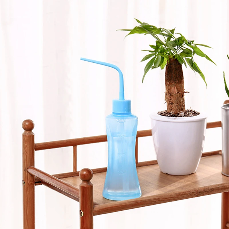 Watering Color Pot 250ml Long Curved Meat Transparent Water Bottle Liquid Container Spray Bottle Kettle Watering 1 Pcs