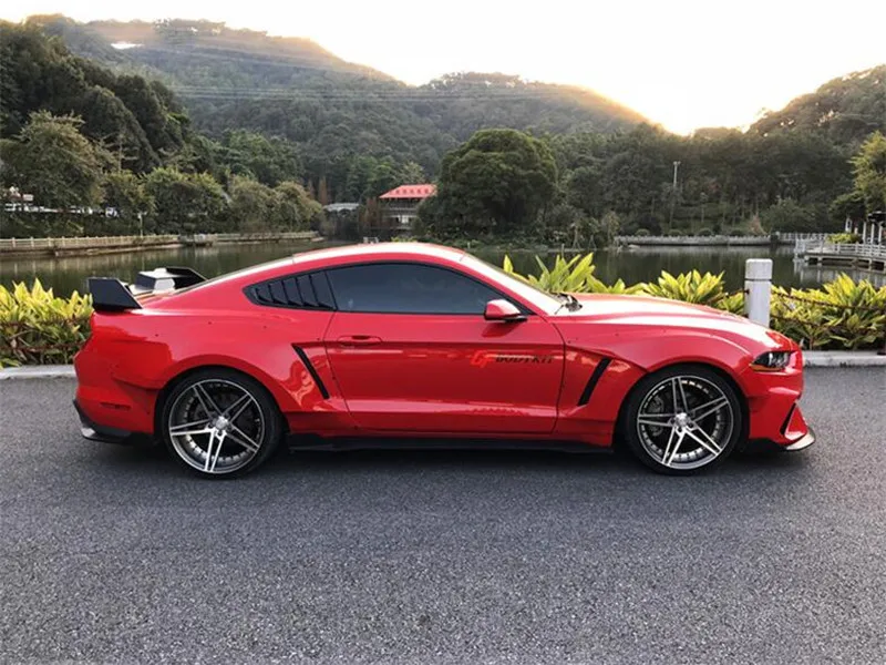 Для аксессуаров колпак колеса mustang ford mustang комплект кузова автомобиля широкофюзеляжный FRP материал колпак колеса 8 шт. задний спойлер