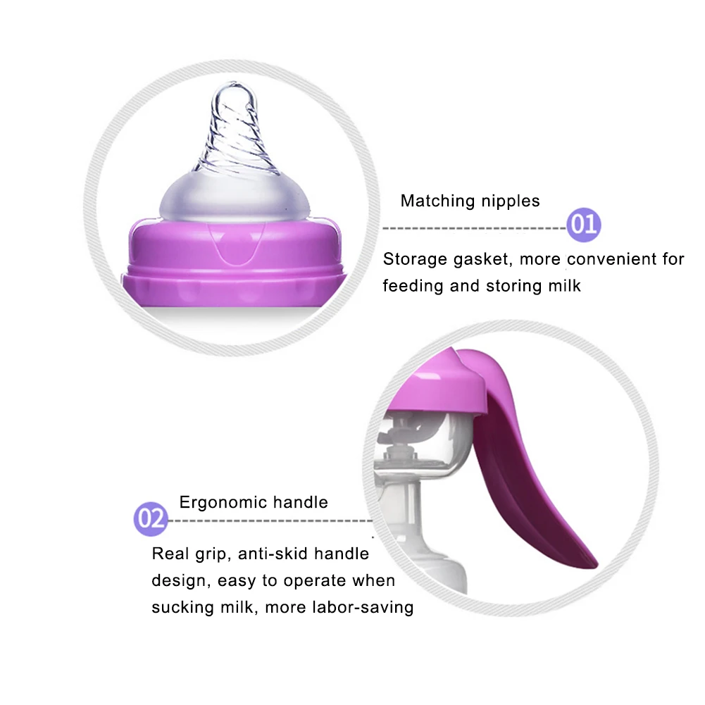 150 мл ручной молокоотсос для кормления, на присоске устройство для кормления грудью полипропилен Силикон Портативный молокоотсос