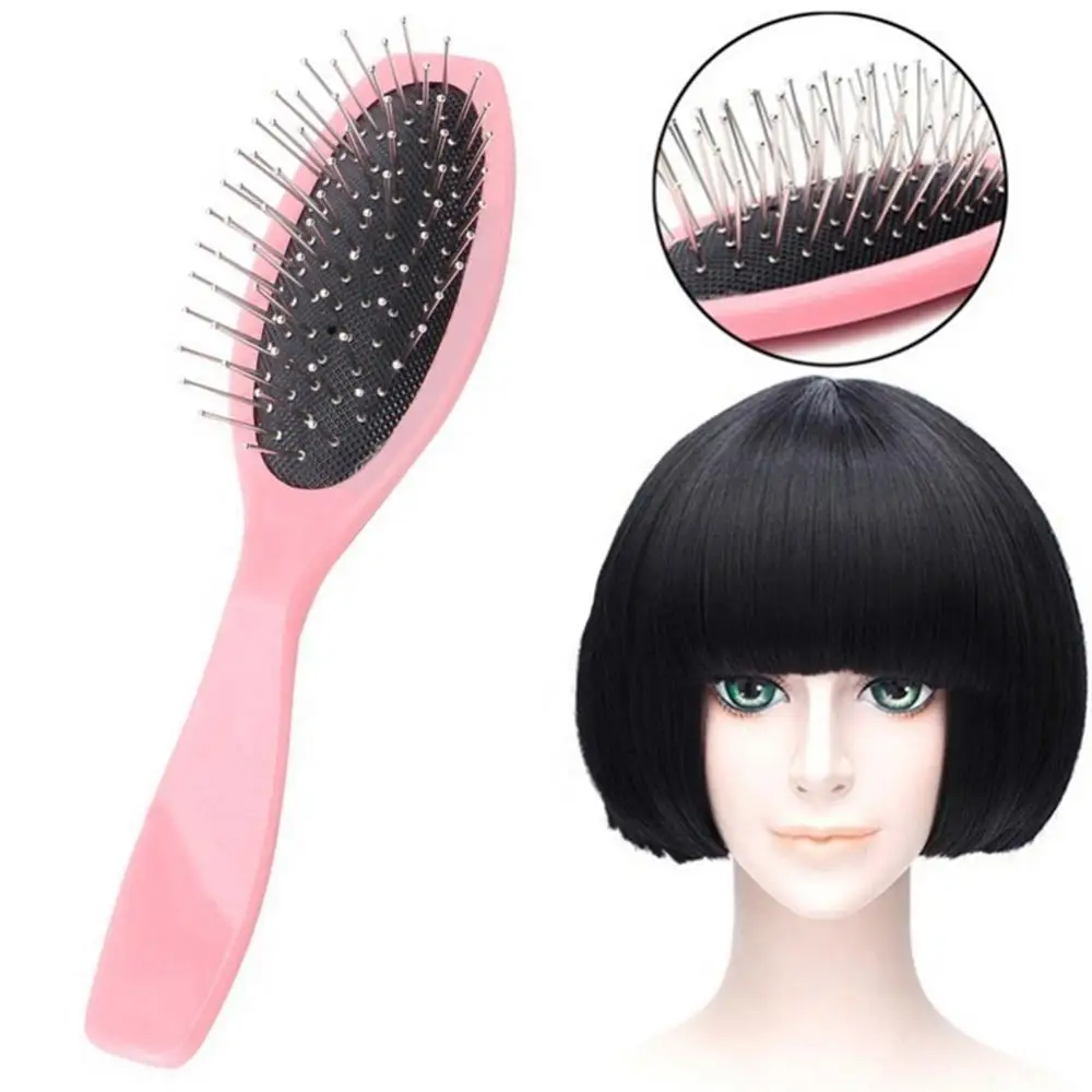 Steel Comb Professional Anti Static Steel Comb Brush Wig Hair Extensions Training Head Hair Styling Tools 3