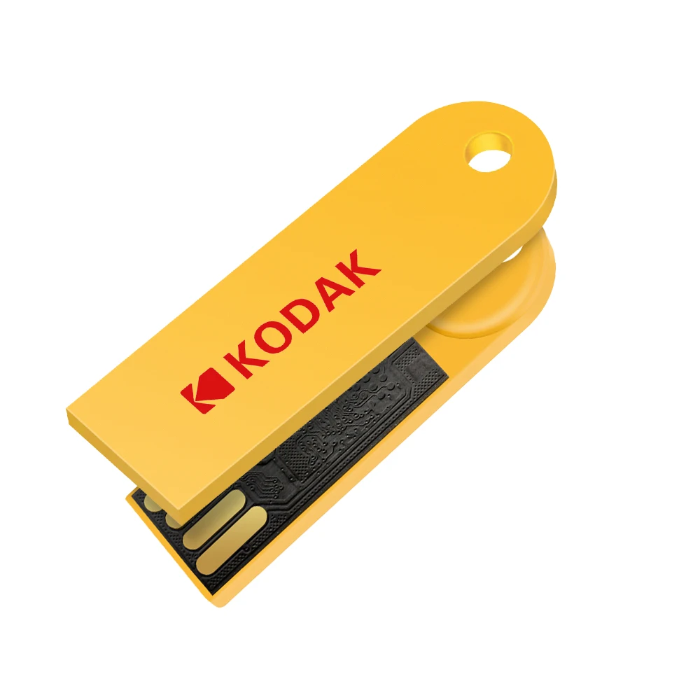 KODAK K212 Тонкий U диск 64 ГБ USB флэш-накопитель портативный USB 2,0 на автомобиле музыка U диск Водонепроницаемый мини размер - Цвет: Цвет: желтый