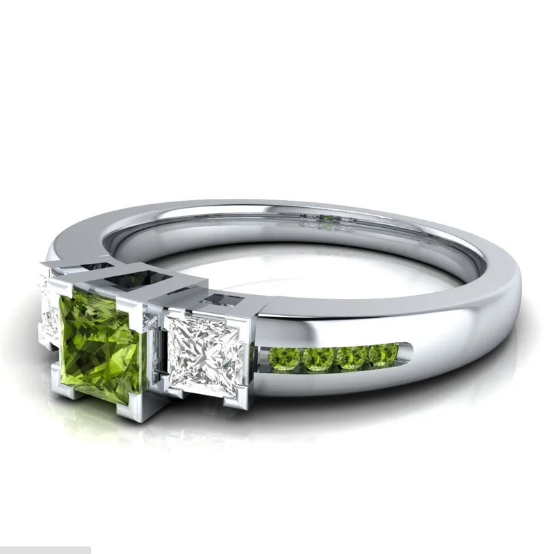 Jellystory Classic Women Ring 925 Silver Jewelry with Sapphire Emerald Amethyst Gemstones Wedding Party Gift size 6-10