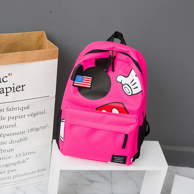 

new Disney cute cartoon mickey mouse backpack student boy girl school bag street campus commuter bag travel backpack kids gifts