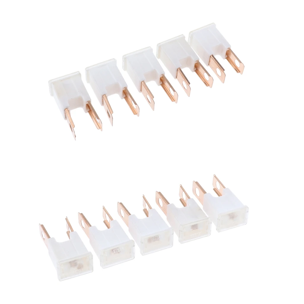 10 штук(коричневый) 32V 120A Amp FLK-M Мужской PAL медленный предохранители для автомобилей