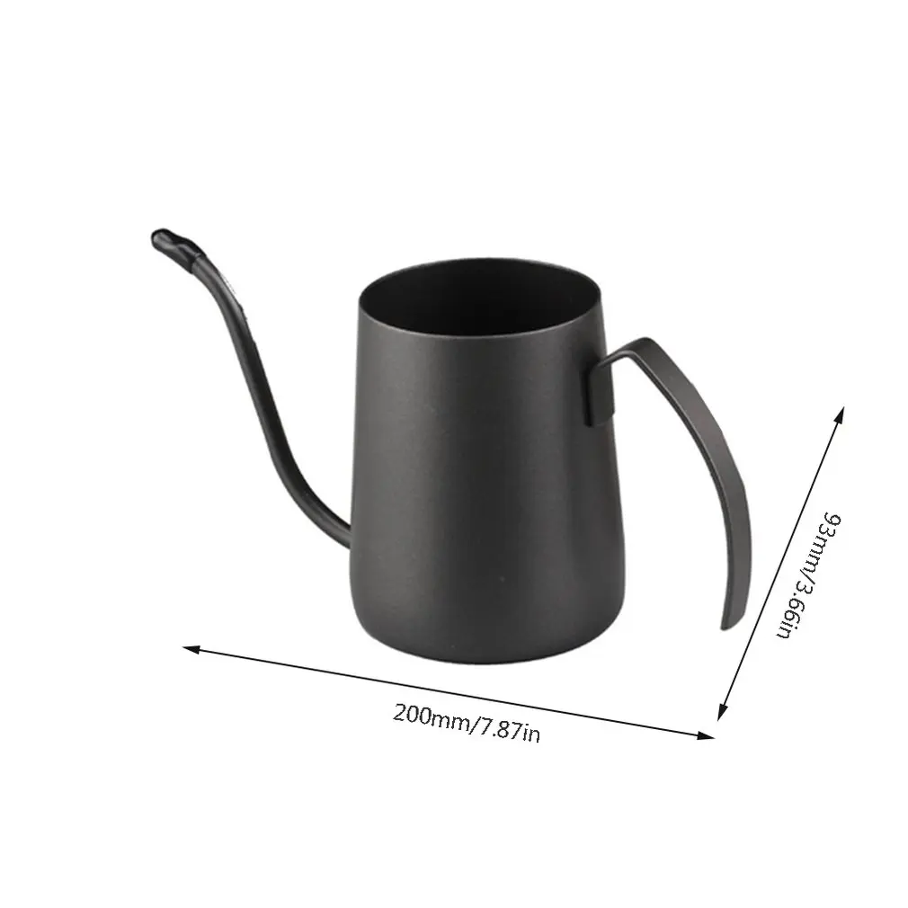 250ml Fine Water Injection 304 Stainless Steel Ear-hanging Coffee Special Black Painting Pot Long Narrow Spout Kettle