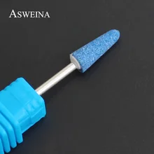 ASWEINA синий керамический камень, сверло для ногтей, роторные сверла, корундовые сверла, аппарат для маникюра, дрель, инструменты для очистки ногтей, пилка для ногтей